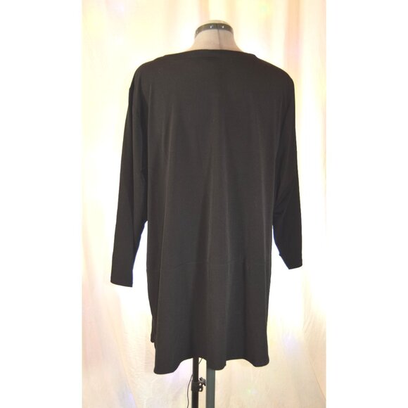 Croft and Barrow Black Blouse size 2X - Picture 3 of 4